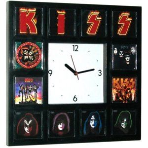 KISS Music rock and roll group Clock. Big 10.5"
